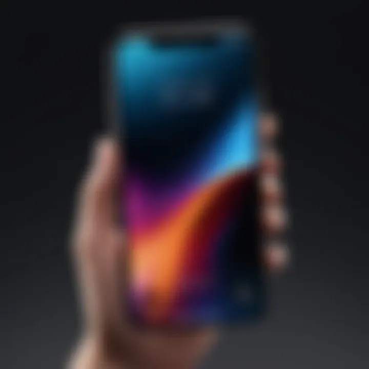 User customizing their iPhone live wallpaper settings