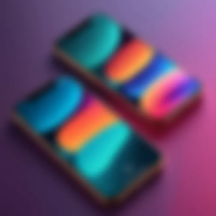 Trendy color combinations in smartphone design