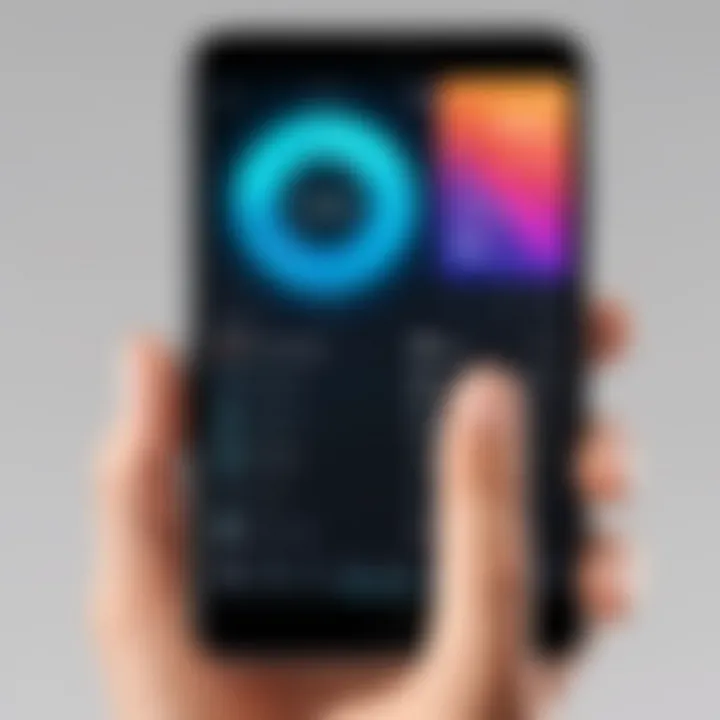 User engaging with radio streaming on iPhone