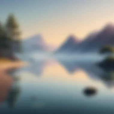 Minimalist Tranquil Scene Minimalist iPhone wallpaper showcasing a tranquil scene