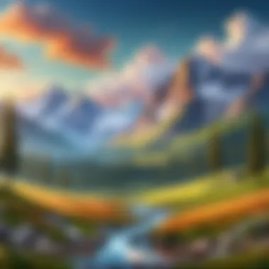 Nature-inspired iPhone wallpaper featuring mountains