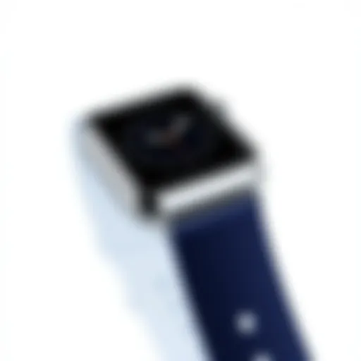 Close-up of iWatch camera band showcasing its sleek design
