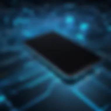 An abstract visualization of seamless communication between devices