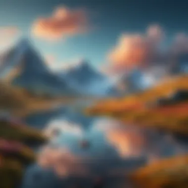 Serene Landscape Live Action Wallpaper A stunning live action wallpaper showcasing a serene landscape
