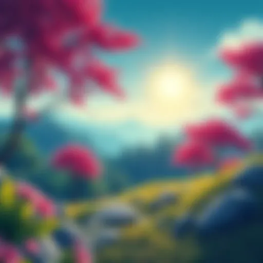 A vibrant live background showcasing nature's tranquility