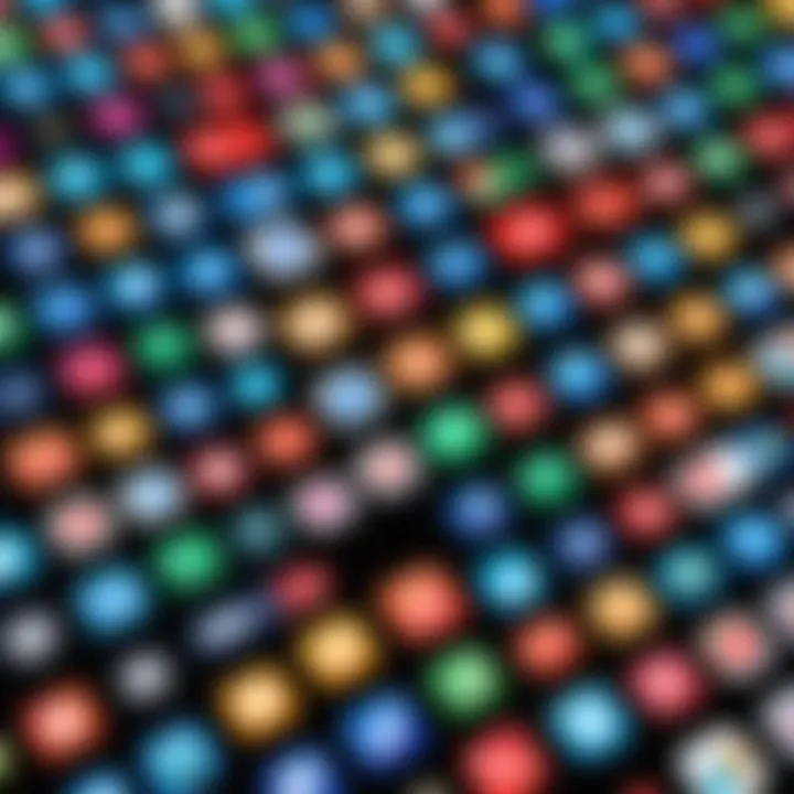 Diverse Messaging Apps Icons A visual representation of various messaging apps icons