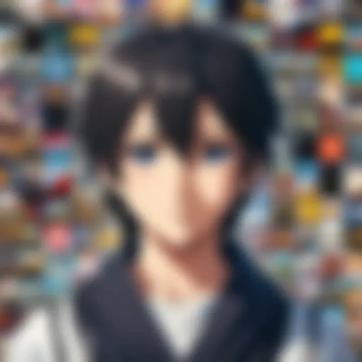A selection of popular anime titles available for download on a streaming app