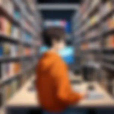 An organized digital library of stored anime episodes on a personal computer