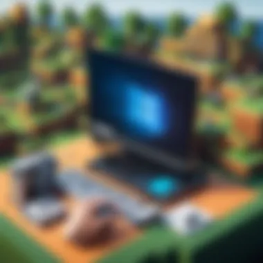 Cross-Platform Play in Minecraft A player engaging in cross-platform play between Windows 10 and Java Edition