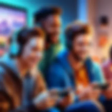 The Joy of Shared Gaming Friends enjoying a mobile game together