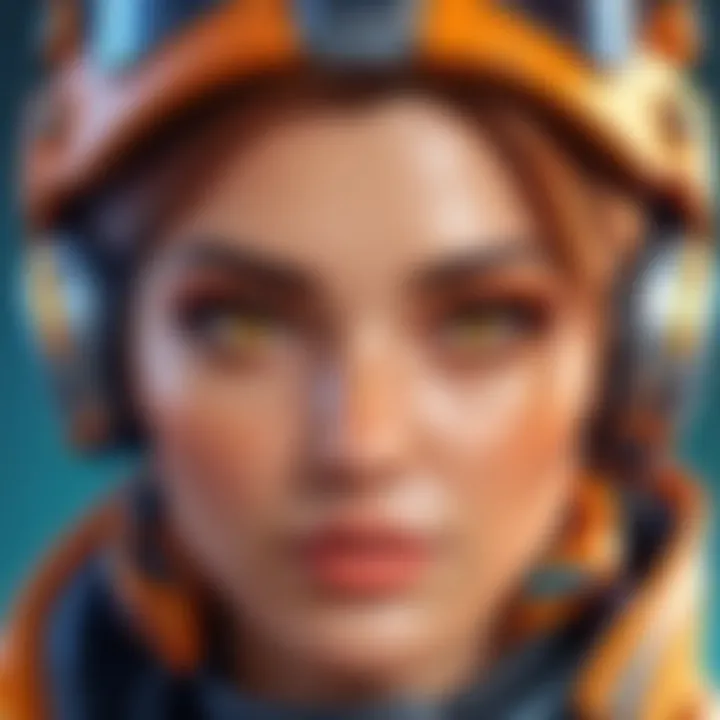 Character design featuring intricate details and vibrant colors in a mobile game