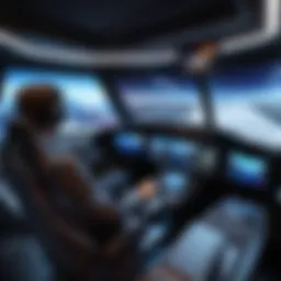 Immersive motion simulator cockpit showcasing advanced technology