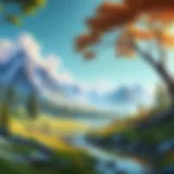 Dynamic desktop featuring animated nature scene