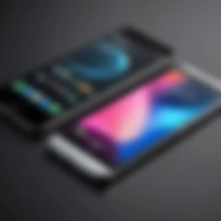 Graph illustrating the evolution of smartphone design over the years