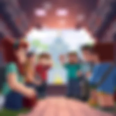 Diverse Community Gathering in Minecraft Diverse community gathering in Minecraft