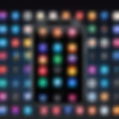 Diverse Offline Music Apps on Smartphone A smartphone showcasing multiple offline music app icons