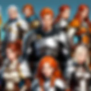 Character Selection in Offline RPGs A captivating character selection screen from an offline RPG on iOS