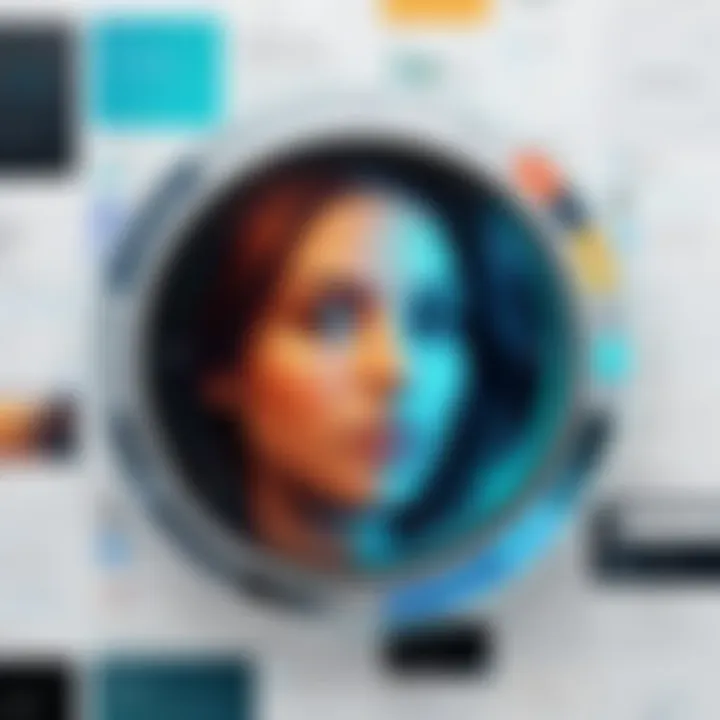 A user-friendly interface of a collage app