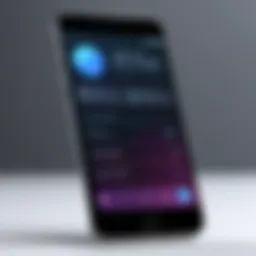 Smartphone displaying a volume control application interface