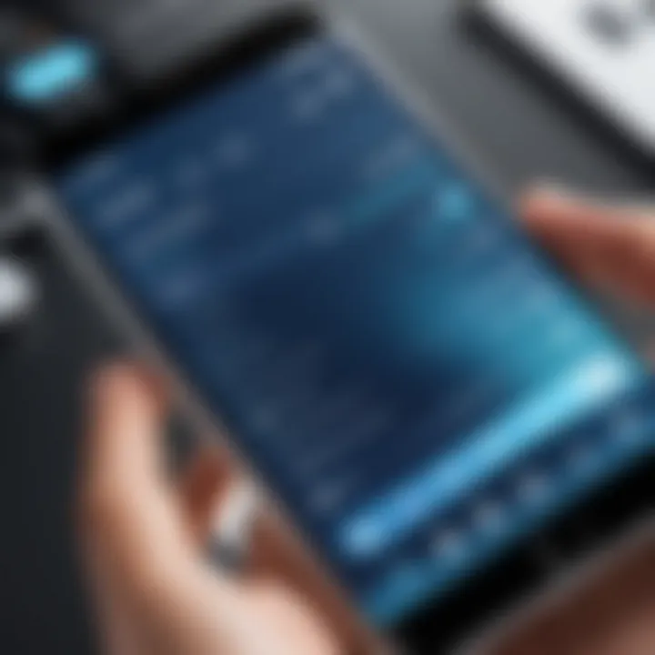 User adjusting sound settings through a phone app