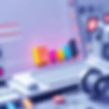 A visual representation of color application in user interface design