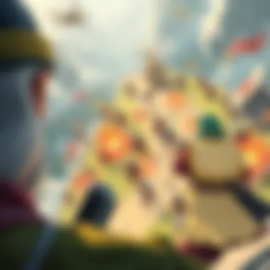 Epic Battle Scene Battle scene from a popular RTS game on iOS