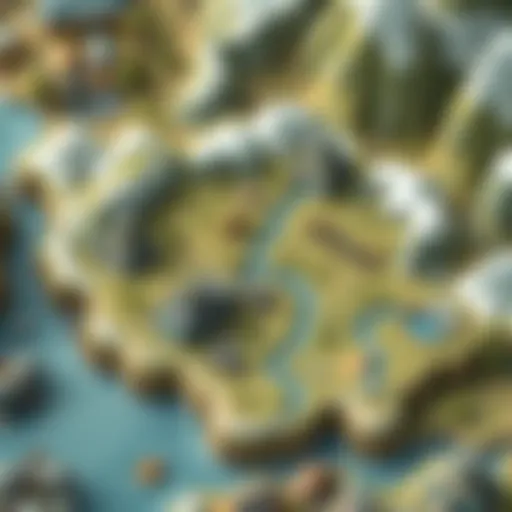 Strategic map overview in a mobile RTS game