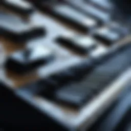 A close-up of a piano keyboard highlighting the notes being played