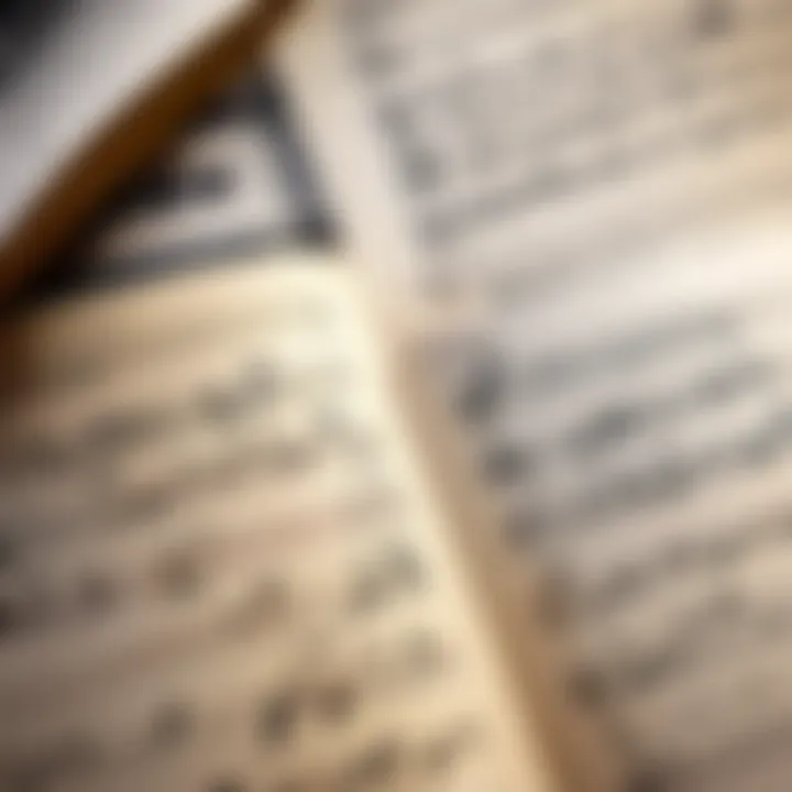 An open sheet music book with a digital overlay of musical notes