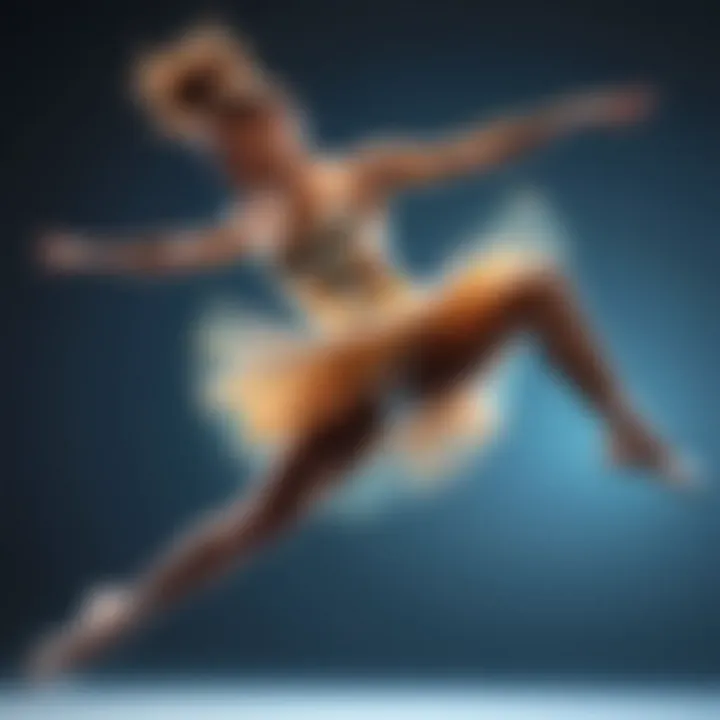 Dancer in Mid-Leap Captivating slow motion capture of a dancer in mid-leap