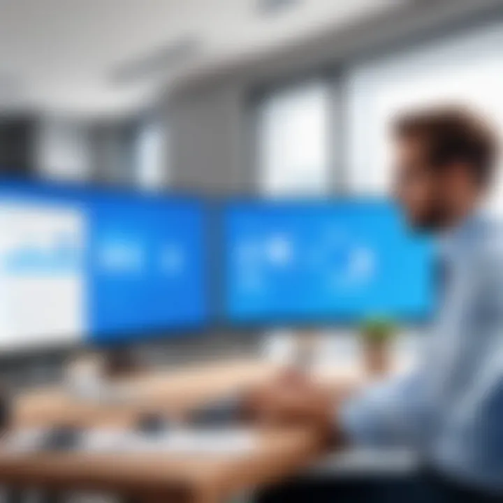 Business Collaboration with TeamViewer Illustration of TeamViewer in a business collaboration scenario