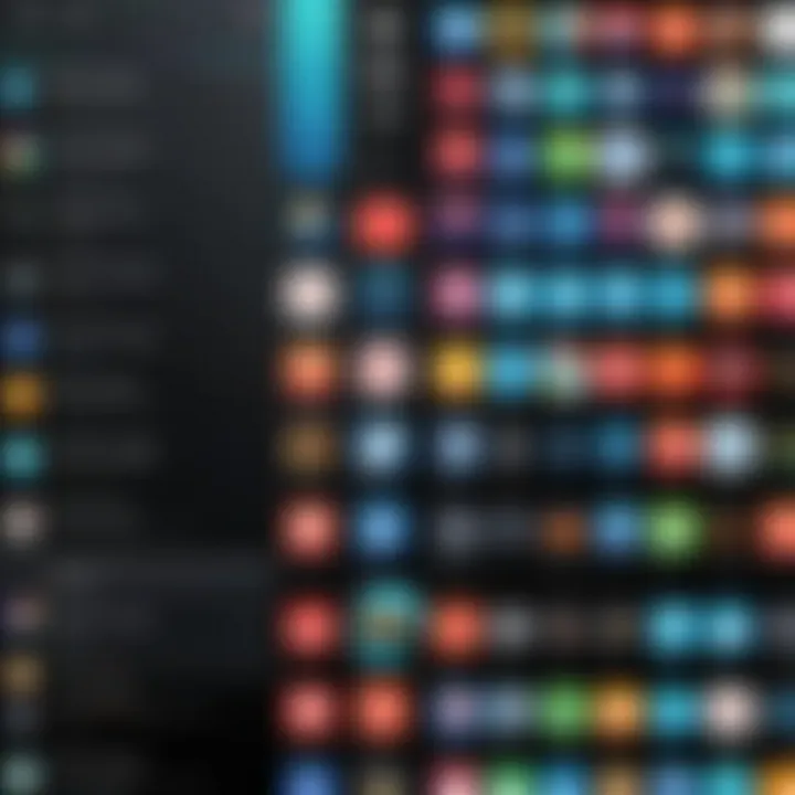 A comparison chart displaying various movie apps and their features.