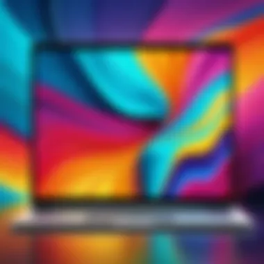 Vibrant Abstract Designs for Your Chromebook Colorful abstract wallpaper on a Chromebook screen