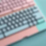 Stylish pastel-colored Bluetooth keyboard for iPad