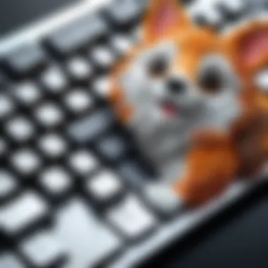 Whimsical animal-shaped keyboard designed for iPad