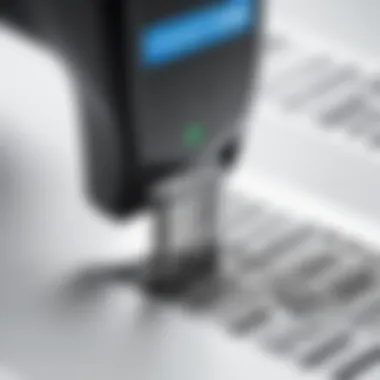 Barcode Scanning in Retail Close-up of a barcode being scanned in a retail environment