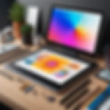 Showcasing Diverse Artistic Expressions Diverse artistic styles showcased with digital tools
