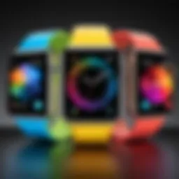 Vibrant iWatch color options on display