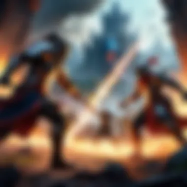 An engaging battle scene from an offline RPG