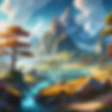 Enchanting Fantasy World A captivating fantasy landscape from an RPG game