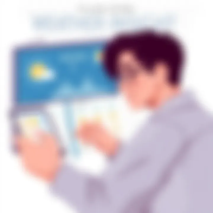 Planning Activities with Weather Insights Illustration of a user planning activities based on weather forecasts