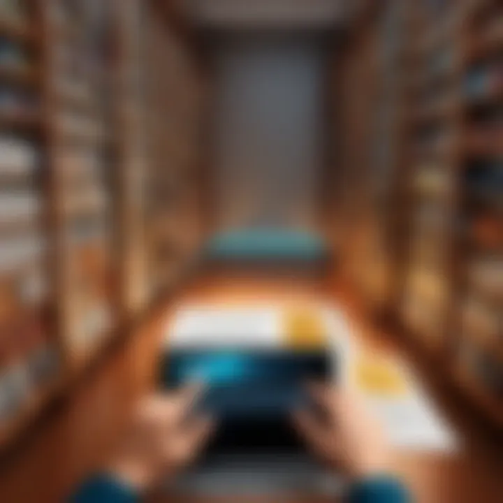 User-friendly interface of a digital library showcasing various reading materials
