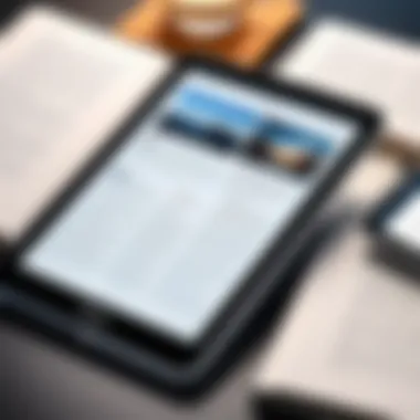 A visually engaging eBook reader interface showcasing various literature options