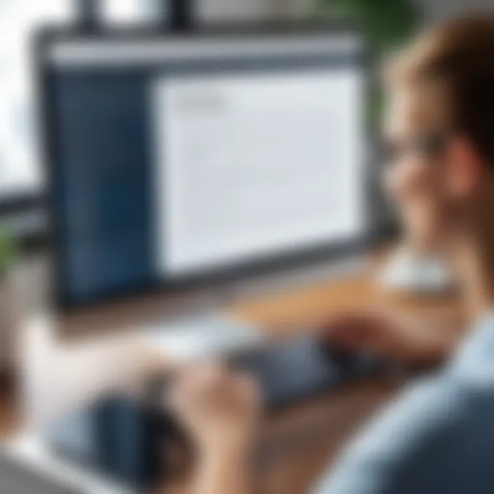 An advanced screen reader software demonstrating accessibility features for users