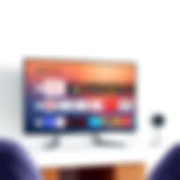 Smart TV web browser interface showcasing various streaming services