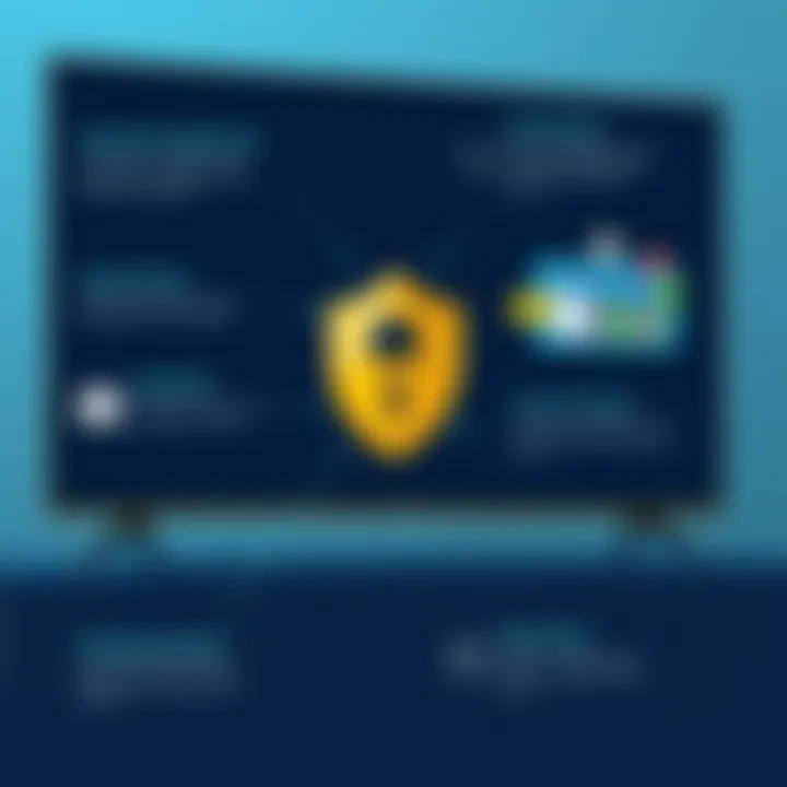 Illustration of security features for smart TV web browsers