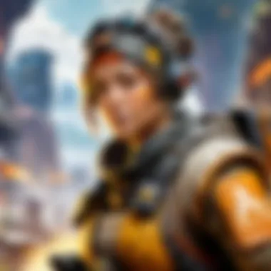 Intense Gameplay in Apex Legends A vibrant gameplay scene from Apex Legends showcasing intense action