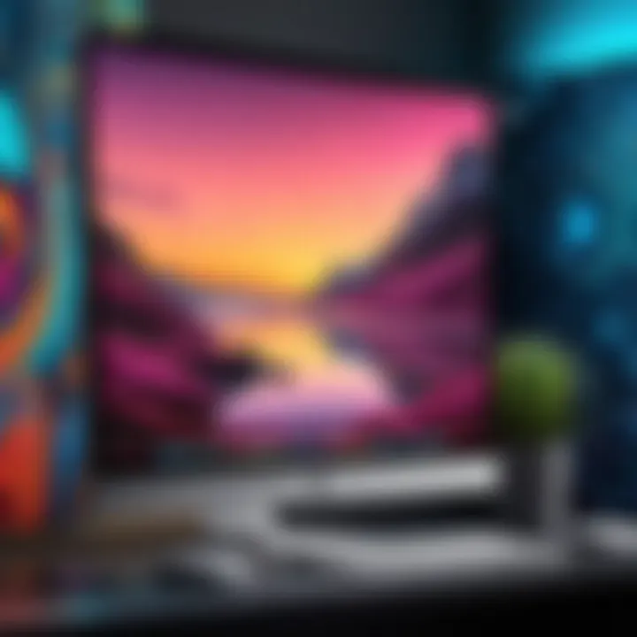 Artistic representation of customizable live wallpaper options