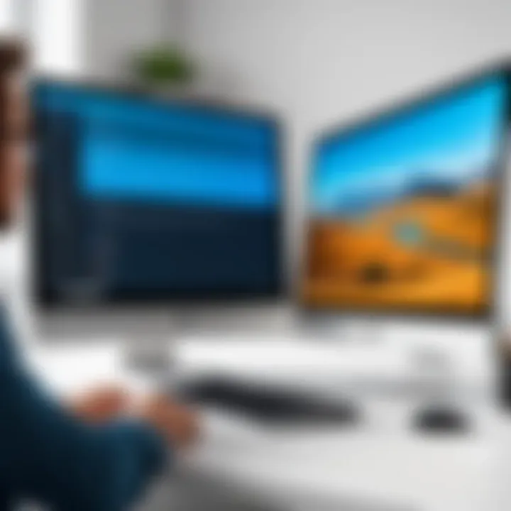 A user exploring different web browser options on a PC screen.