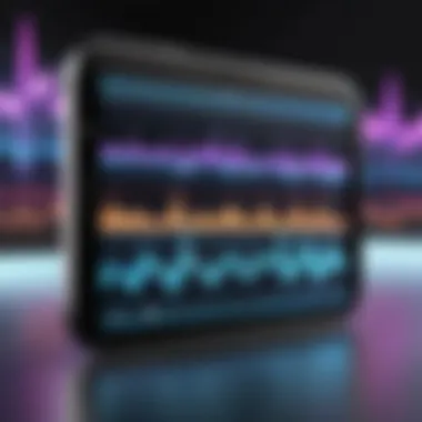Waveform Display During Recording A smartphone displaying a waveform during audio recording.